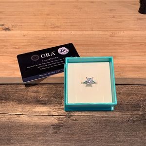#117 2 ct Moissanite princess cut